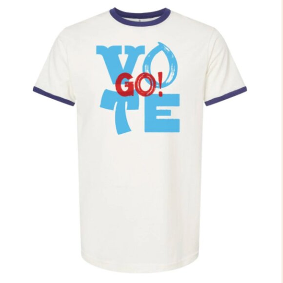 Go Vote Ringer Voting Day Tee - Picture 2 of 6